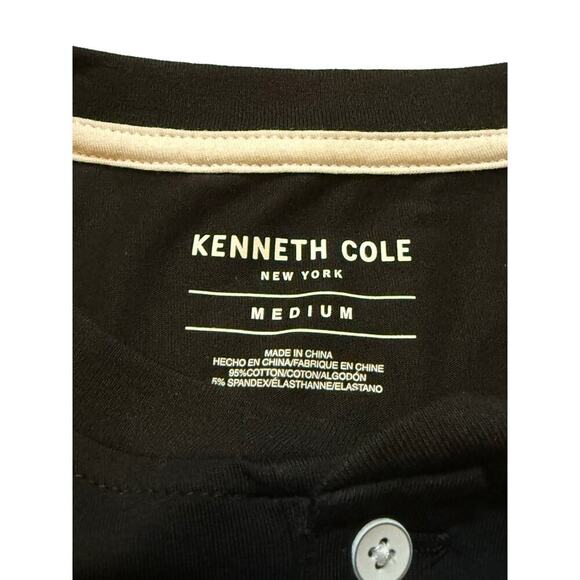 Kenneth Cole Black Button Shirt sz: MEDIUM  EXCELLENT CONDITION - Picture 2 of 3